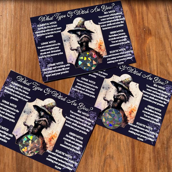 Only Crystals Remain - Wholesale Tarot Cards - What Type Of Witch Are You Scratch Off Cards