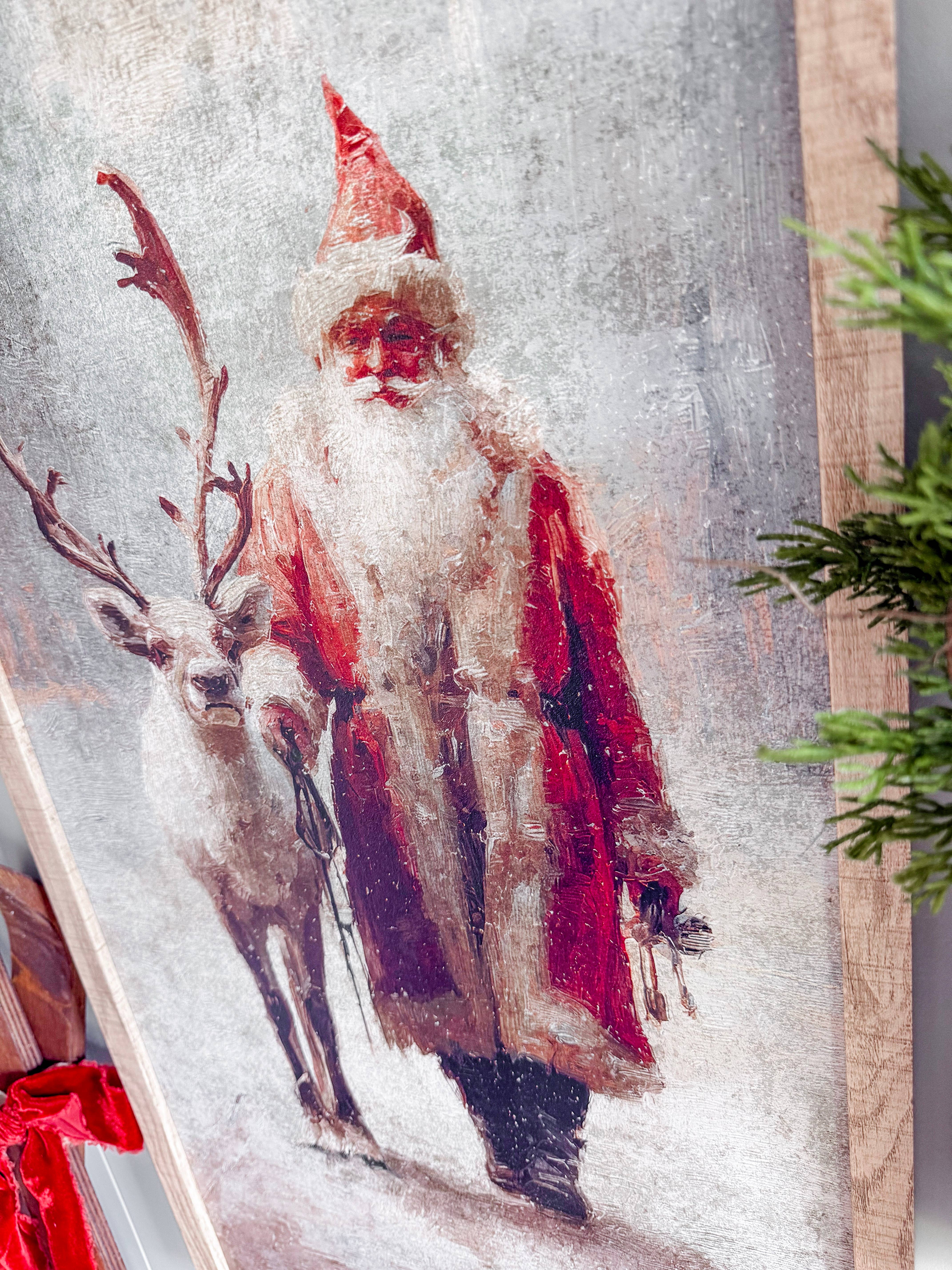 WillowBee Signs & Designs – wholesale Skylt – Tomte & Ren Träskylt - Rektangel4