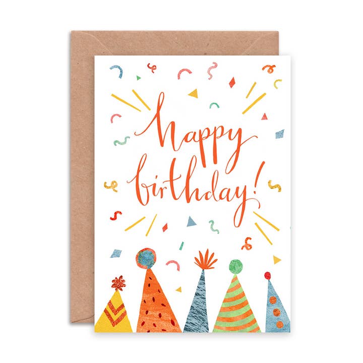 Emily Nash Illustration Greeting Cards - Vente Cartes d'anniversaire - Carte de vœux d'anniversaire chapeau | Carte d'anniversaire colorée
