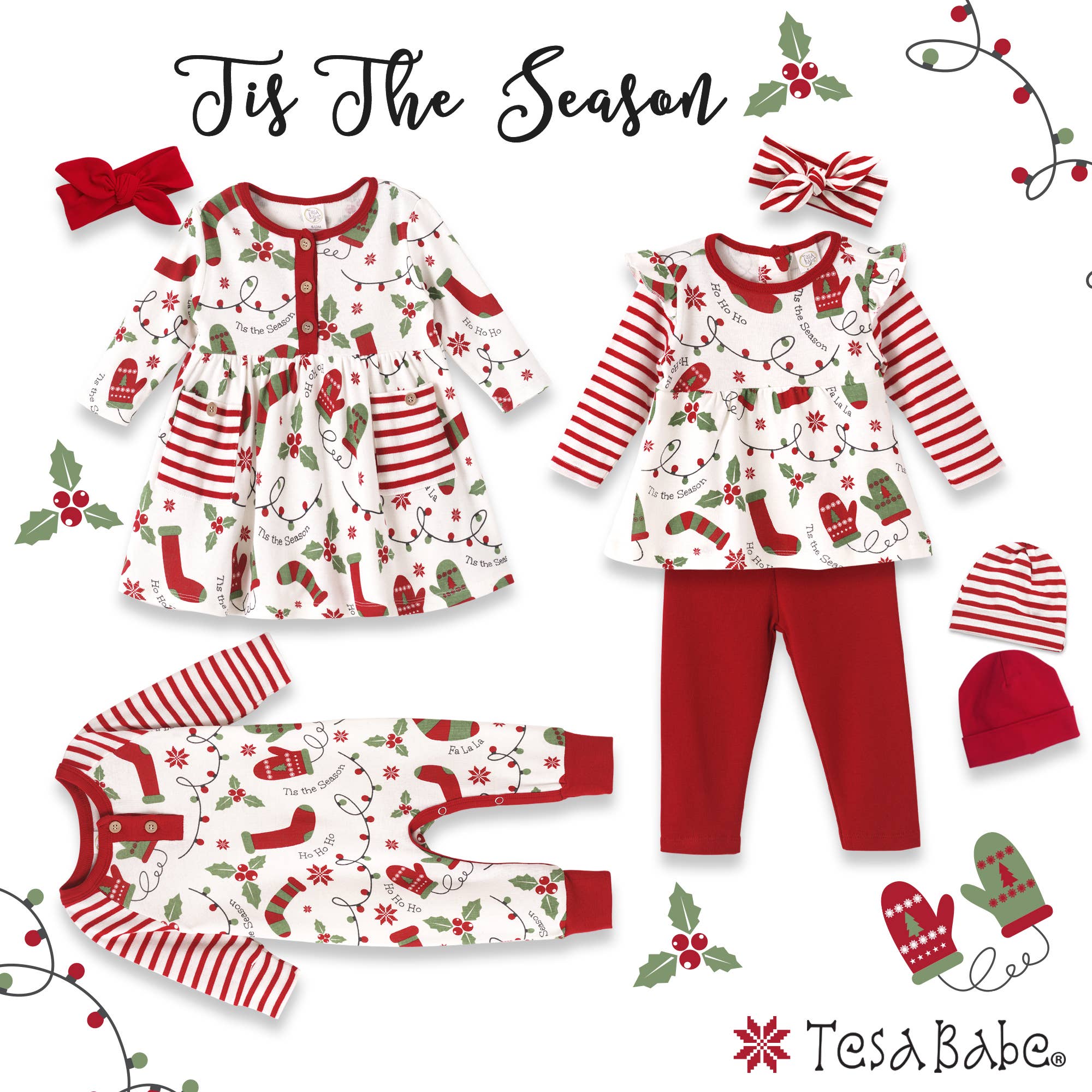 Tesa Babe - Vente Barboteuse – bébé - Barboteuse en bambou « Tis The Season » pour bébé1
