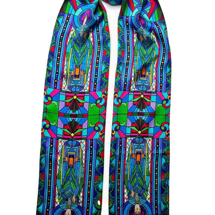 Jennifer Rothwell - Wholesale Scarf - Women's - St. Patrick Colourful Silk Scarf 4