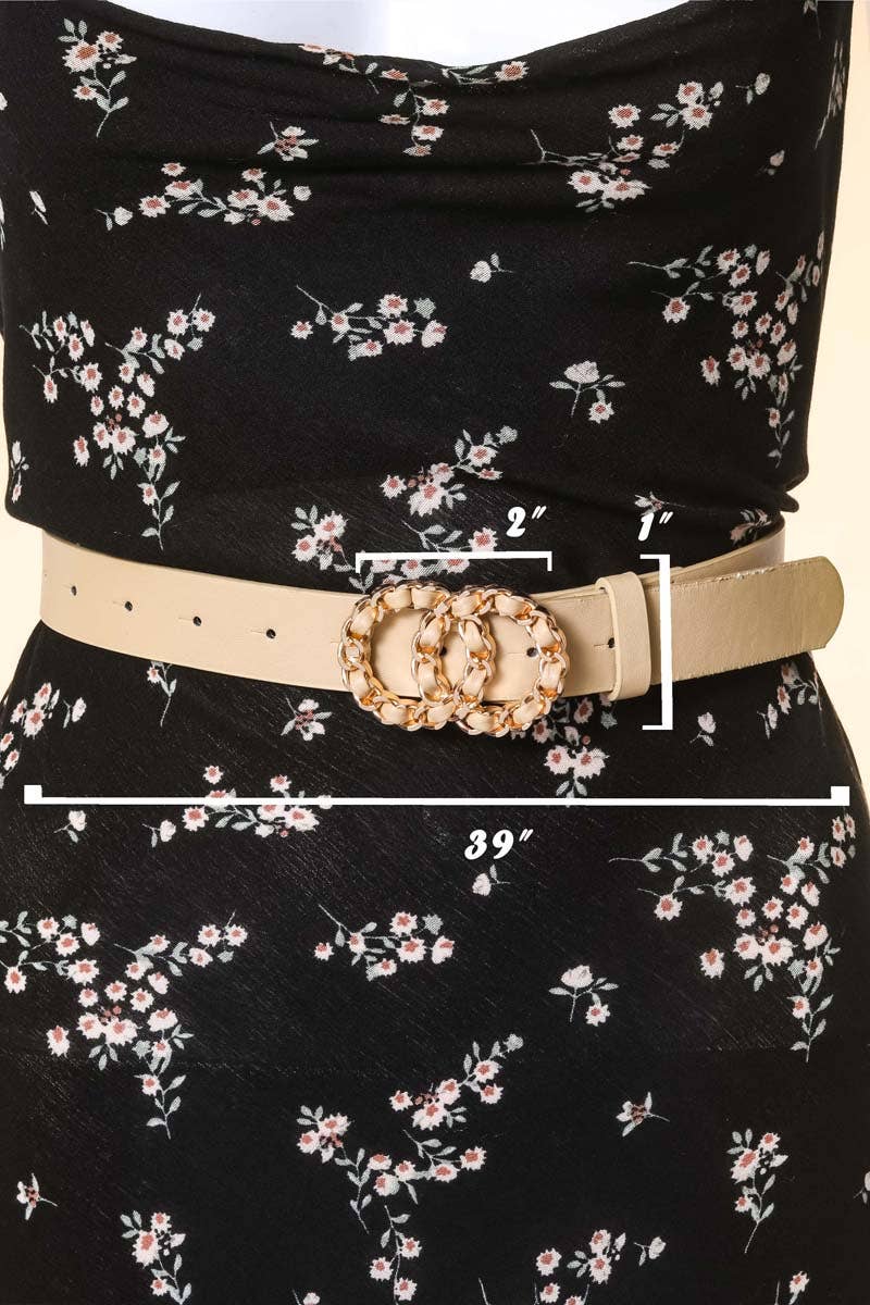 Anarchy Street – wholesale Bälte - Dam – Dubbelcirkel Mode Veganskt Läderbälte5