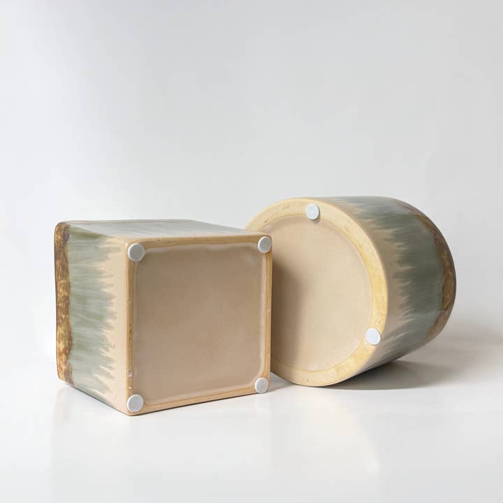 Jacobson - Wholesale Plant Pot - 4.5"L or 5"D Deluge Ceramic Pots - Rustic Tones2