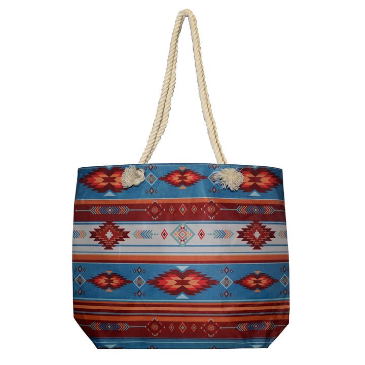 El Paso Saddleblanket - Wholesale Beach Bag - 9 PC Southwest Beach Tote Bags