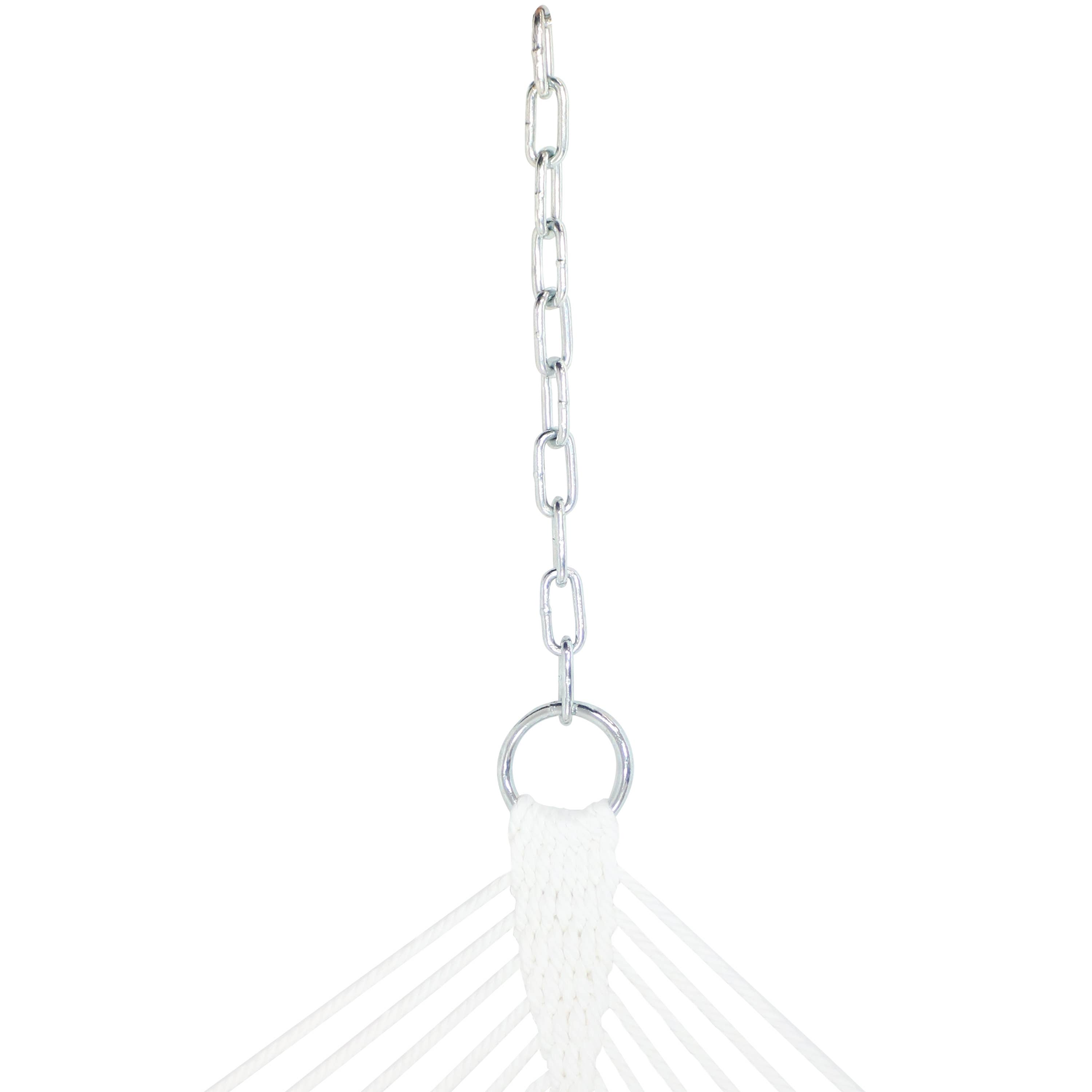 Sunnydaze Decor - Wholesale Hammock - 2-Person Quilted Hammock with Steel Stand - Black/White5