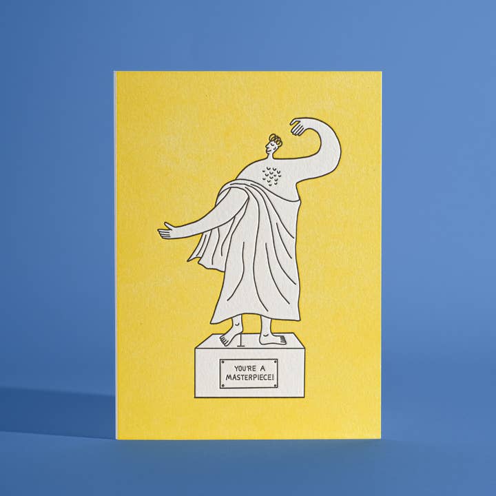 You're a Masterpiece Letterpress Greeting Card for wholesale by Half Pint Studio