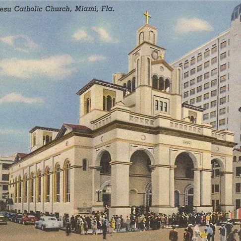 Art Print FL-1407 Gesu Catholic Church, Miami for wholesale by Found Image Press