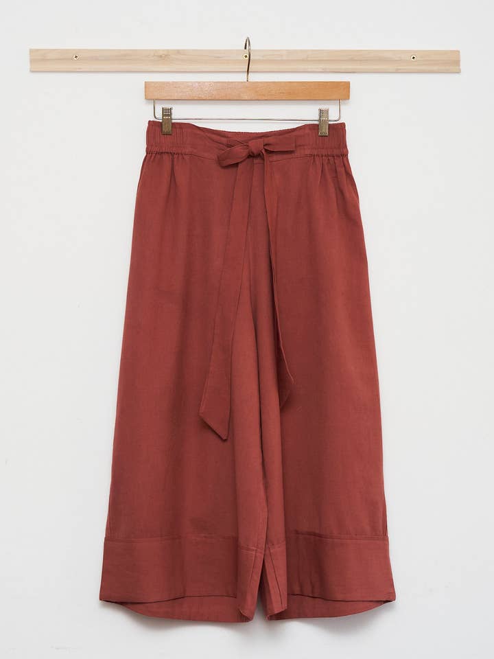 Tobacco Brown Wide Hem Culottes for wholesale by Periodical