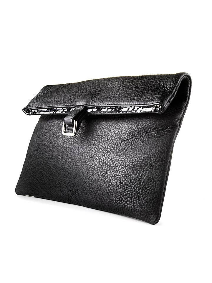 Leather Fold-over Clutch - ready to ship! for wholesale by Clutch Bags LLC
