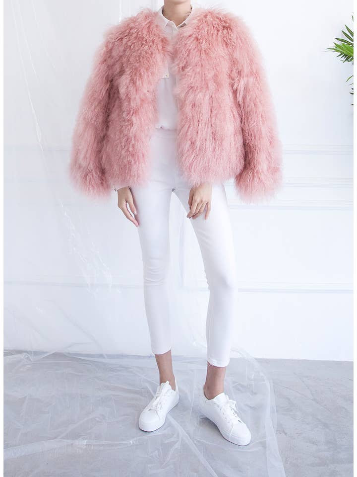 Pellobello - Wholesale Jacket - Women's - Shearling Jacket Strawberry Cream3