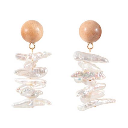 BOUCLES D'OREILLES PENDANTES PEARL BROOK pour la vente par Sophie Monet