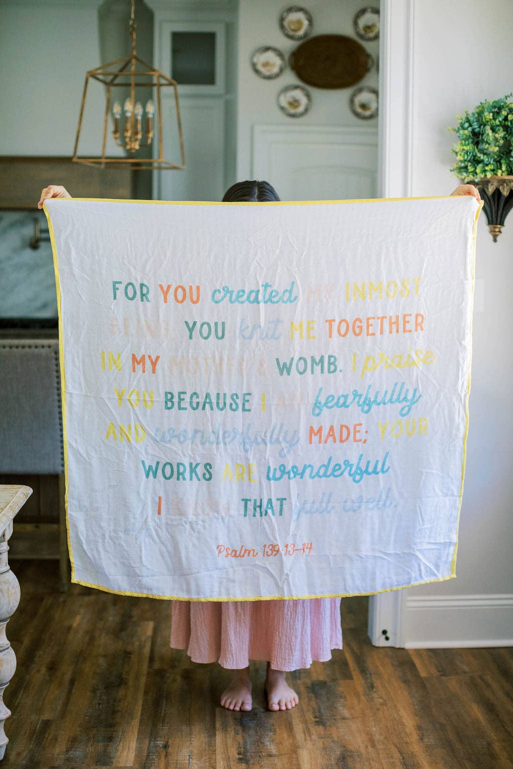 Tiny Theologians - Wholesale Bedding Blanket - Kids & Baby - Psalm 139 Muslin Baby Blanket4