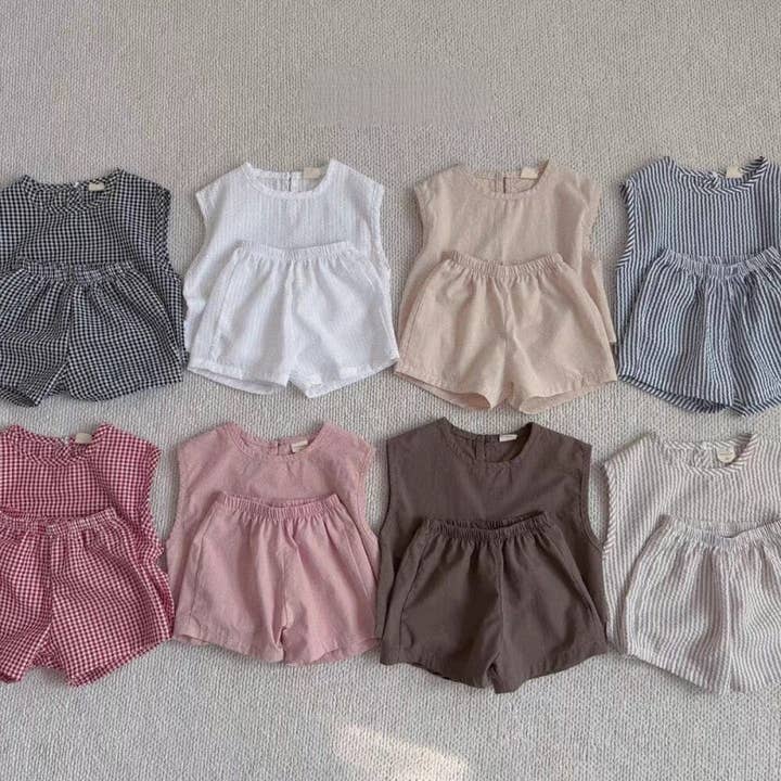 Conjunto de 2 Peças de Colete e Calções para Bebé por atacado de shoplittleswan