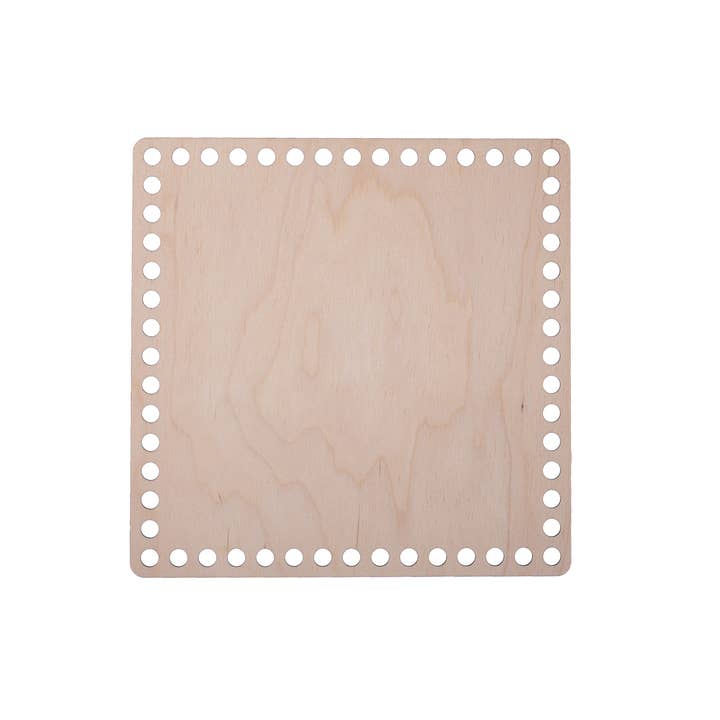 YourHobbyTools - Wholesale Knitting/Crochet Supplies - SQUARE wooden crochet basket bases with 8mm holes.4