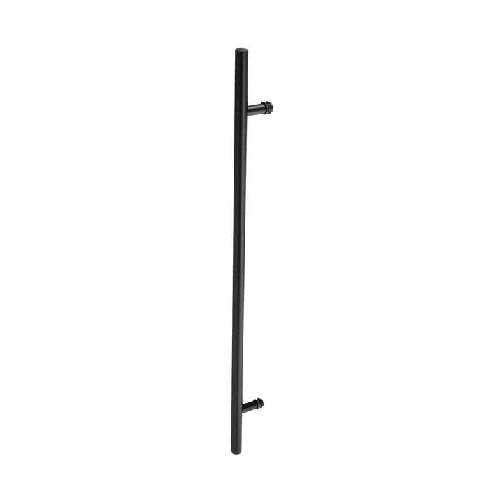 Tirador de Puerta Redondo 48″ Lado Único Acero Inoxidable Negro para venta al por mayor de PRIMA DECORATIVE HARDWARE INC