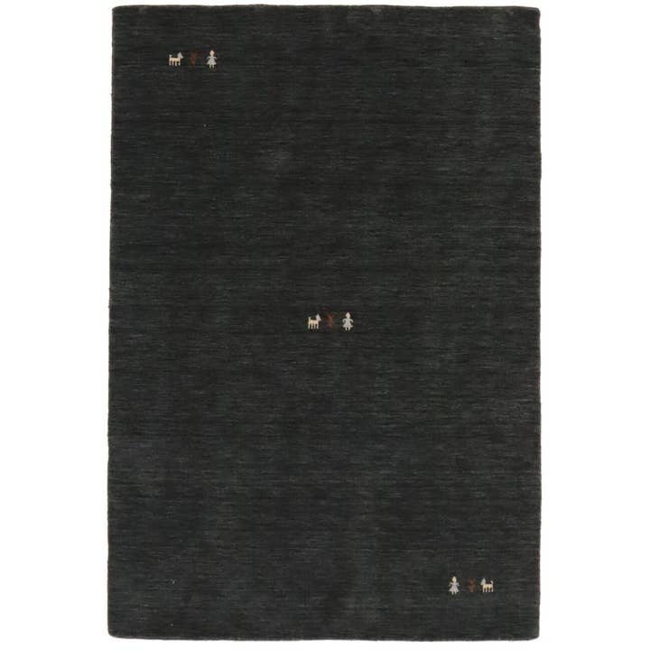 Charcoal modern tribale vloerkleed in effen kleur | Eigentijdse stijl voor wholesale door Magic Rugs Inc.