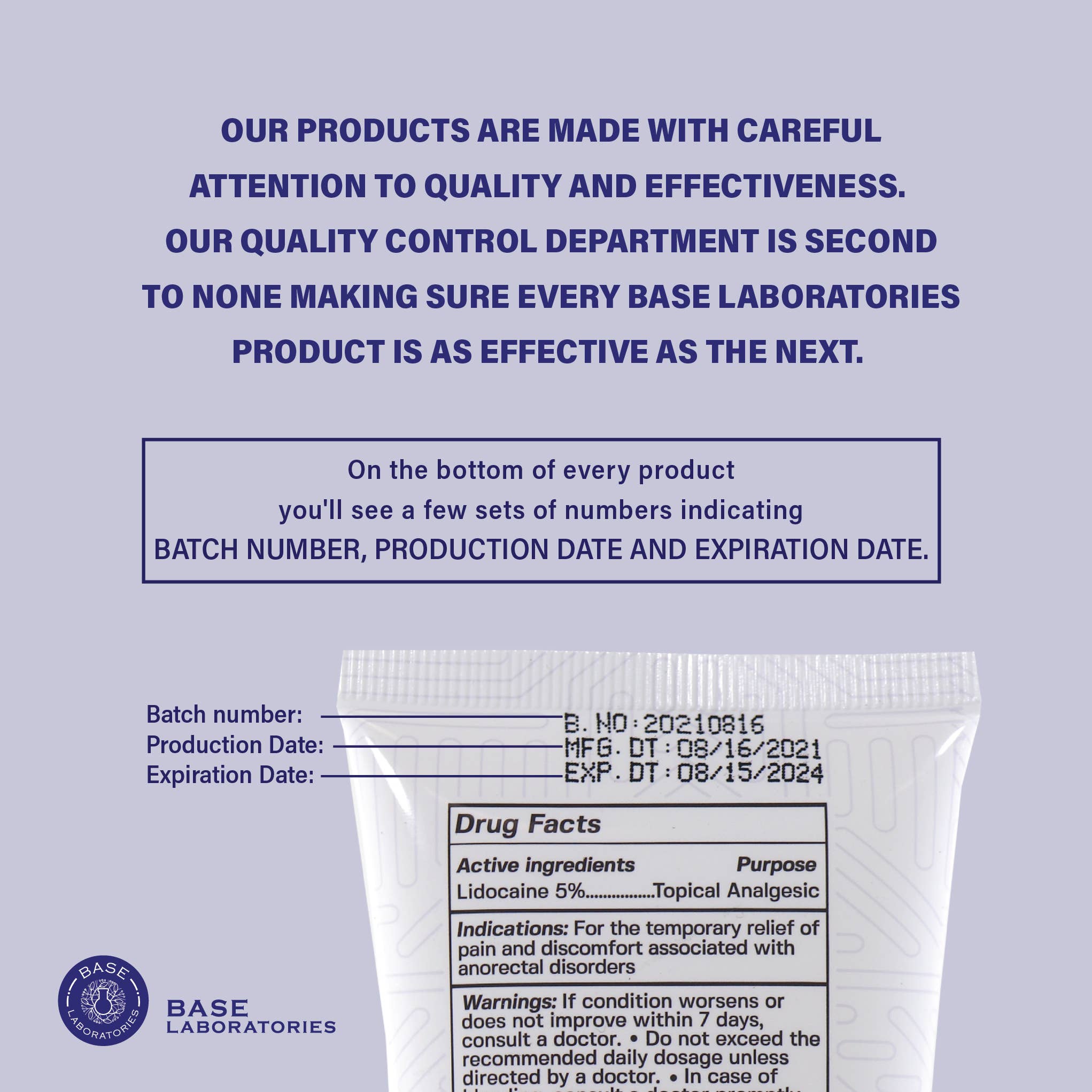 Base Laboratories - Wholesale Tattoo Ointment/Care - Tattoo Numbing Cream - 5% Lidocaine Tattoo Numbing Cream6