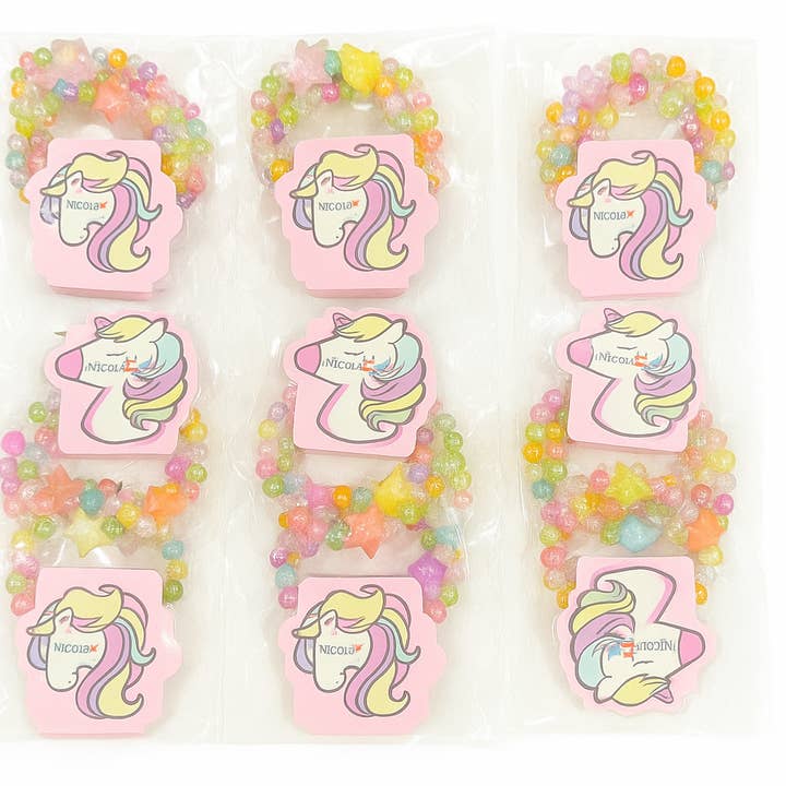 Majestic Wholesale - Wholesale Beaded bracelet – Kids - Kids Clear Bead Bracelet Set – 12CT