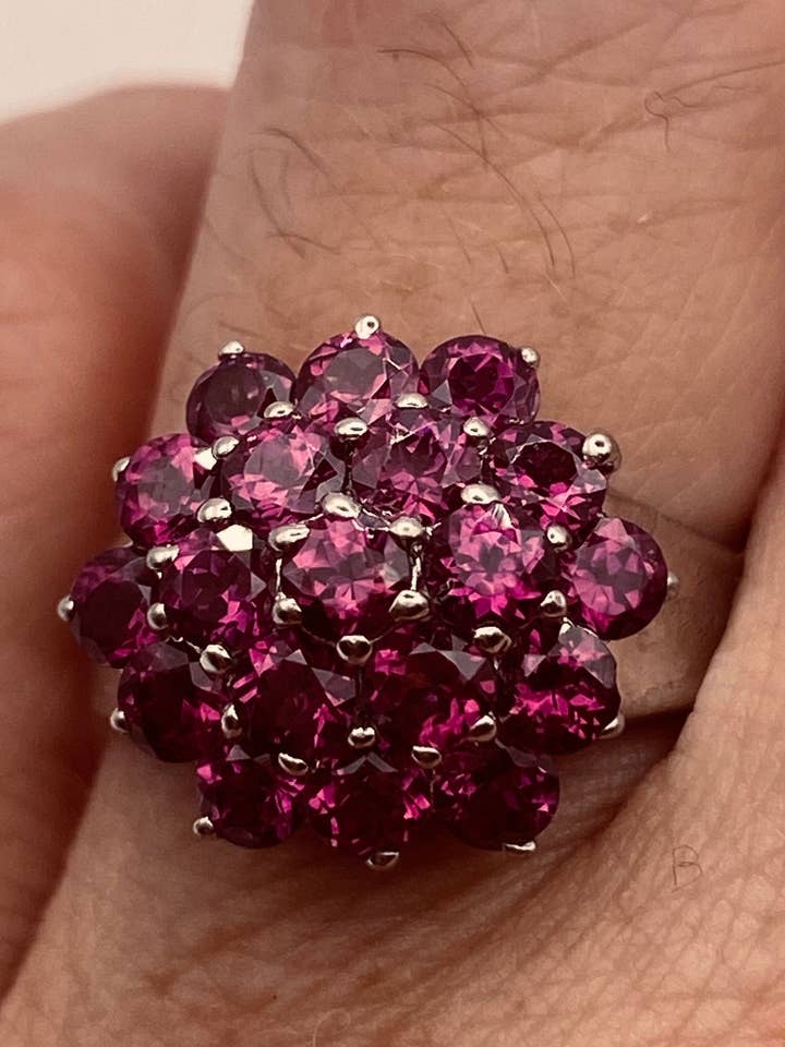 Vintage Pink Tourmaline 925 Sterling Silver Ring for wholesale by Nemesis Jewelry NYC