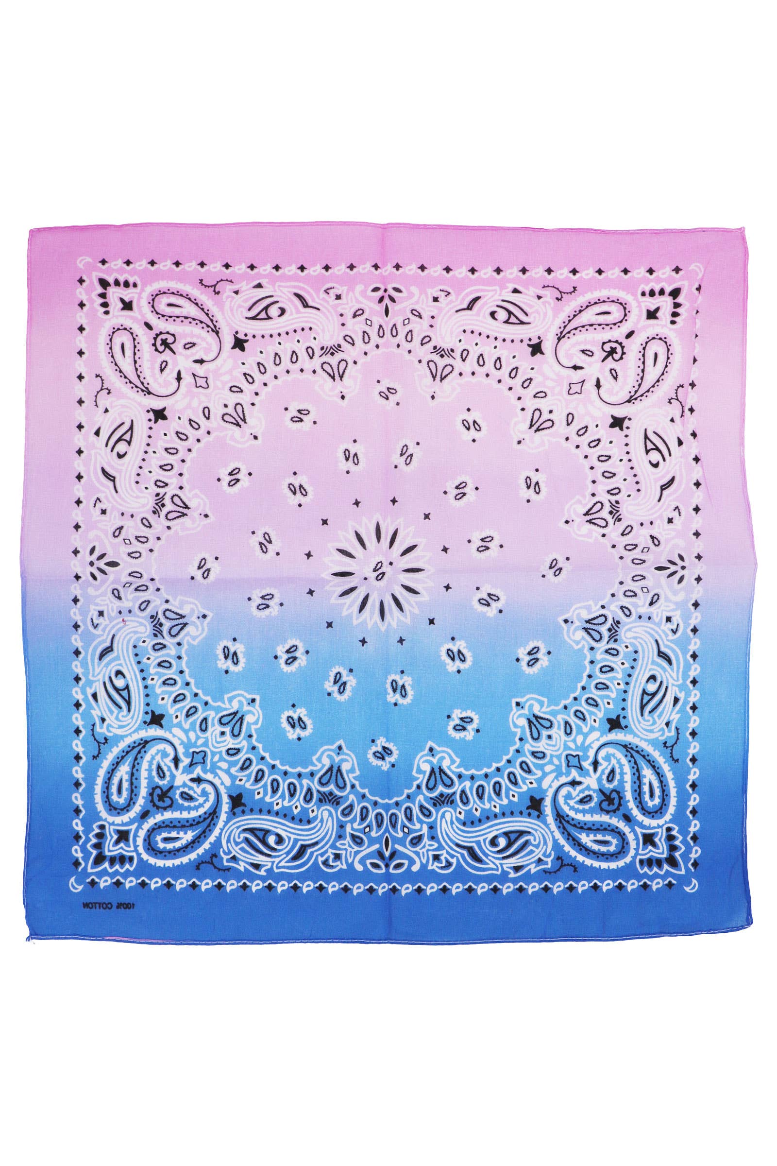 AS SHOWN Paisley Vibrant Ombre Gradient Cotton Bandana for wholesale on Faire1