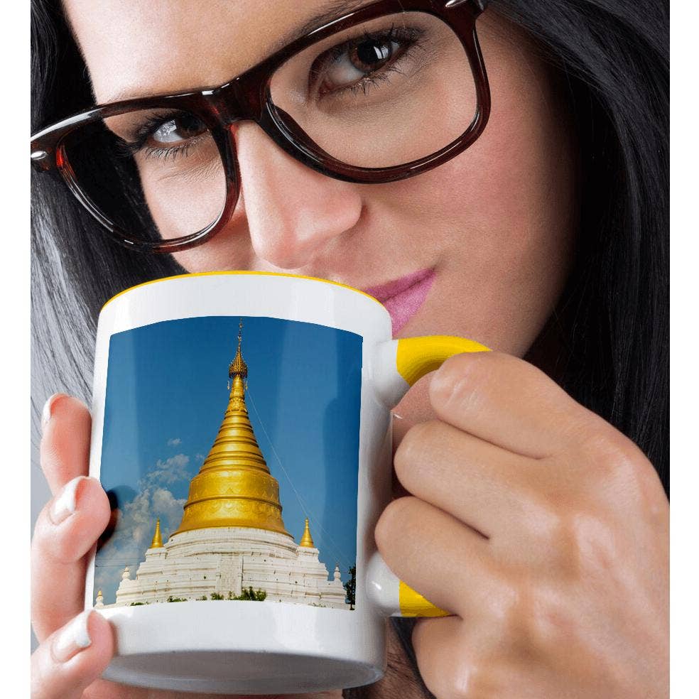 3dRose - Wholesale Coffee Mug - 3dRose, Myanmar. Mandalay. Inwa. Bright golden pagoda in the trees., Mug1