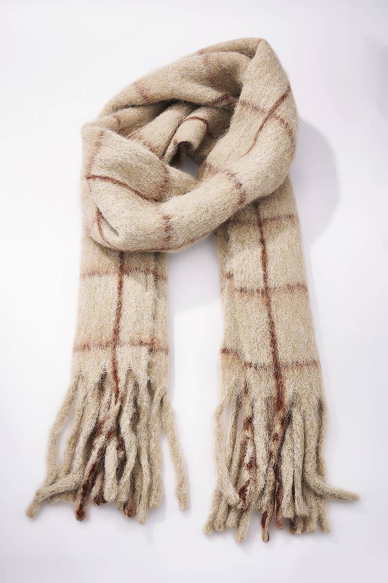 BYREN | ÉLINE L'ATELIER - Wholesale Scarf - Women's - Checked wool scarf FL214DF9