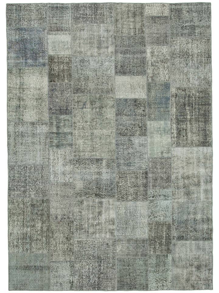 8x11 Grauer Patchwork-Teppich- 35194 für den Großhandel von RUG N CARPET