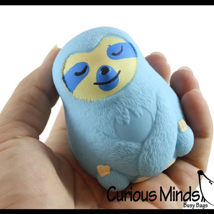 Curious Minds Toys - Wholesale Fidget Toy - Kids - 1 Marshmallow Sloth Animal Stress Balls - Ultra Soft Kneadab3