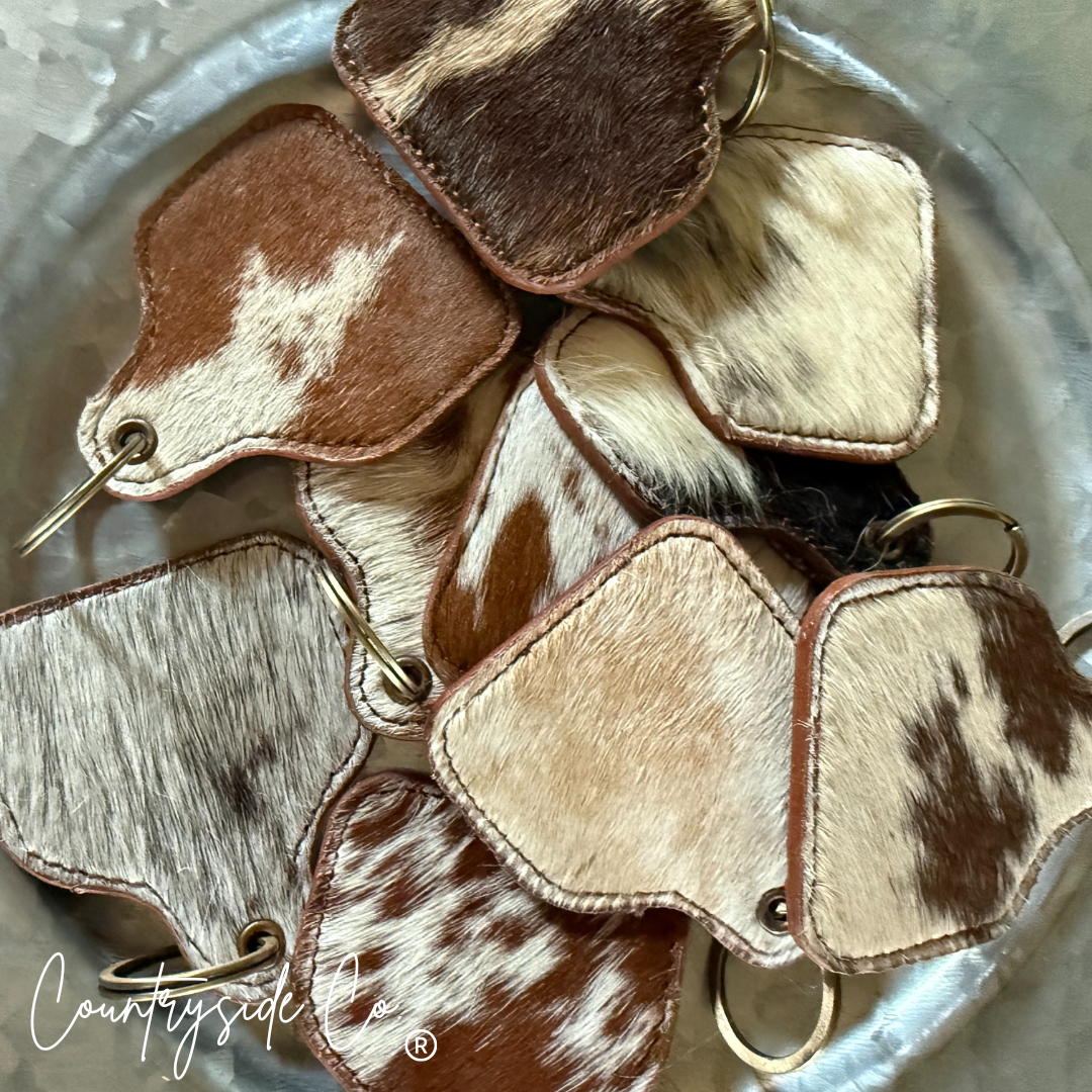 Texas Western Cowhide Bags and More - Wholesale Keychain - Women's - Cowhide Cowtag Keychain1