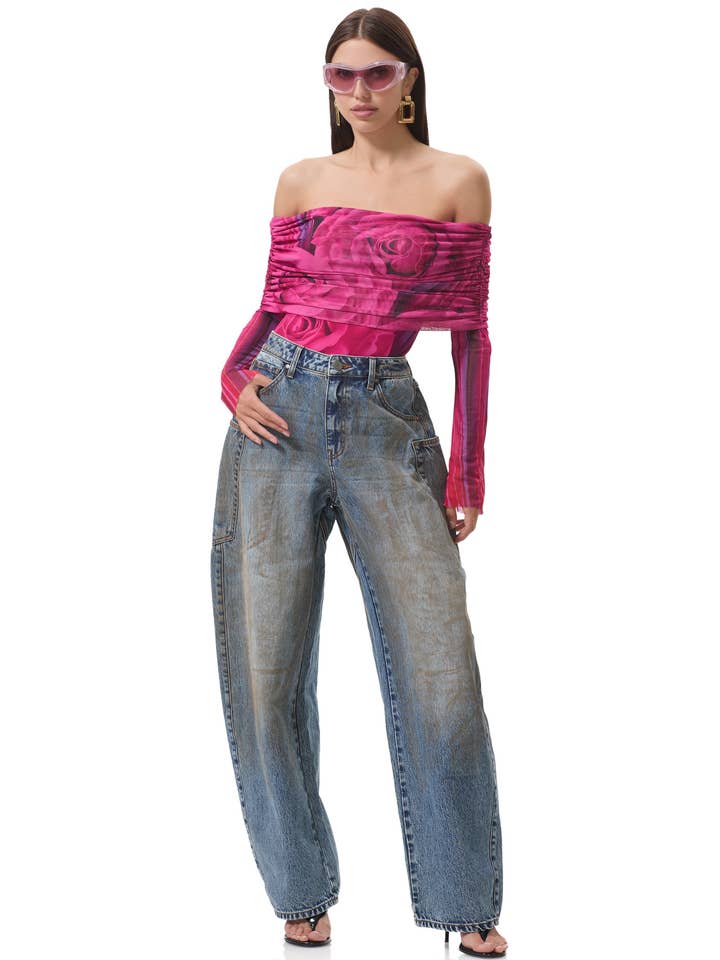 Maxine Bodysuit - Fuchsia Rose for wholesale by AFRM