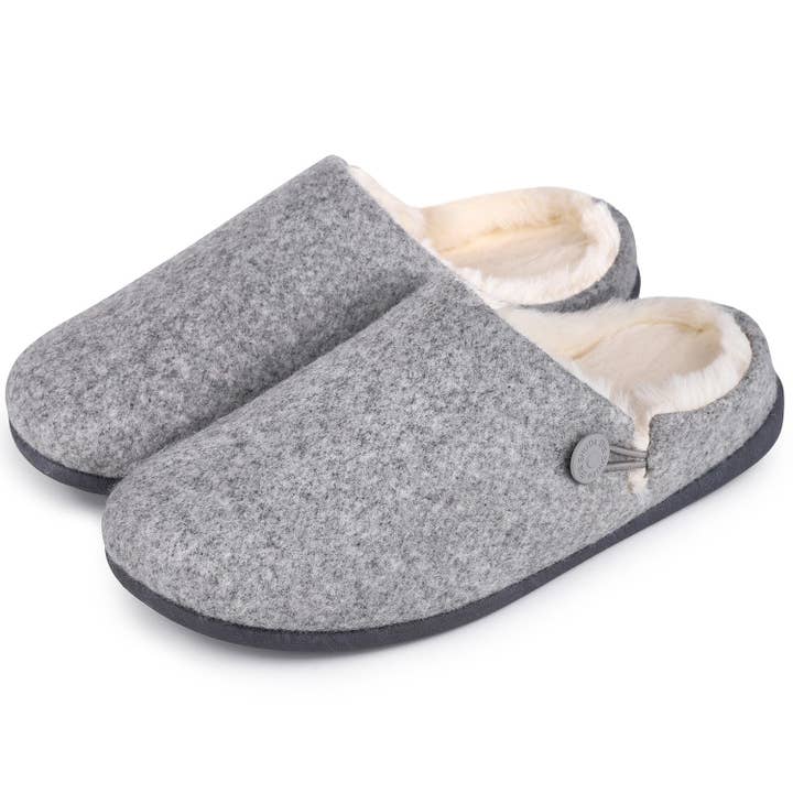 Helena Mule Slipper in Grey Marl for wholesale by Shu Da Living