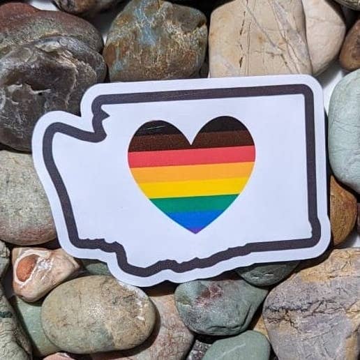 Washington State Pride Heart Sticker for wholesale by PrismPressCo