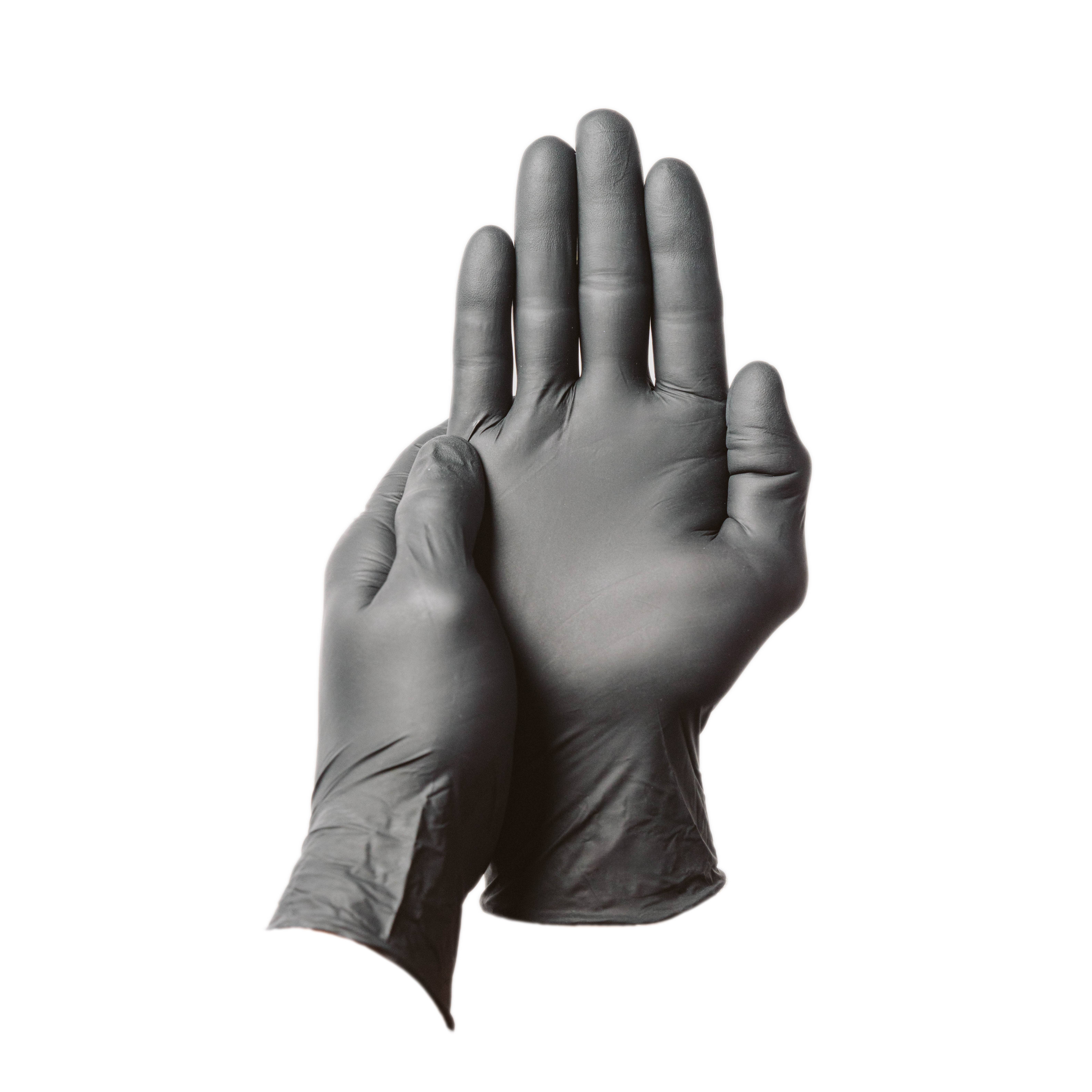 First Glove - Wholesale Cleaning Gloves - First Glove 4 Mil Black Nitrile Gloves Case of 1000/CT1