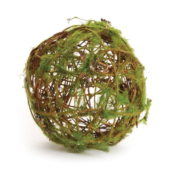Napa Home & Garden - Wholesale Decorative Tabletop Object - Mossy Wrapped Twig Orb 6"