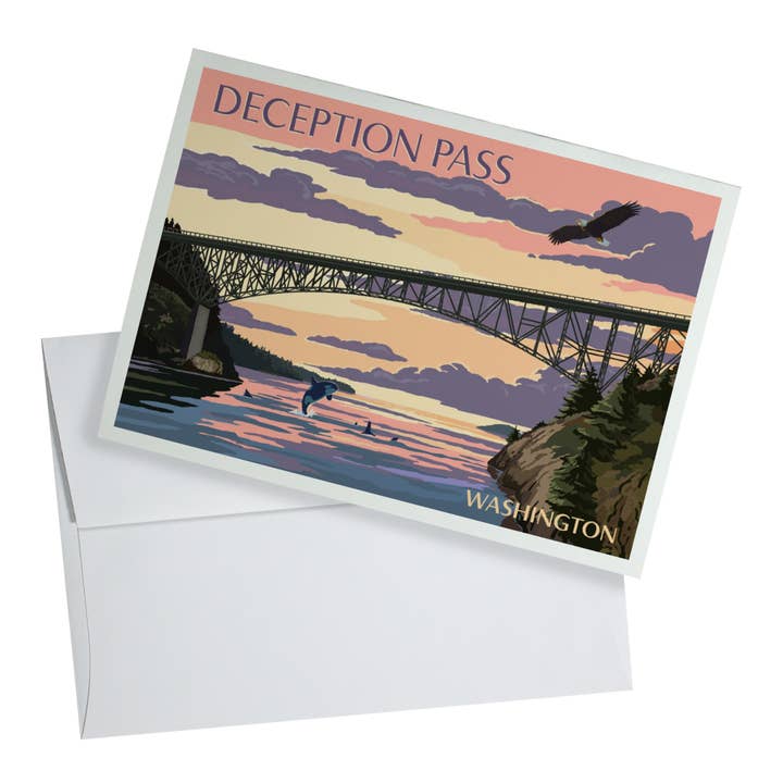 Notecard 92209 Whidbey Island Washington Deception Pass B for wholesale by Lantern Press