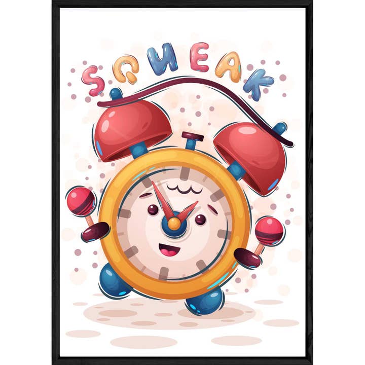 Table object alarm clock — 23x32 — Wooden and glass frame for wholesale by ELISE ET LOUISE