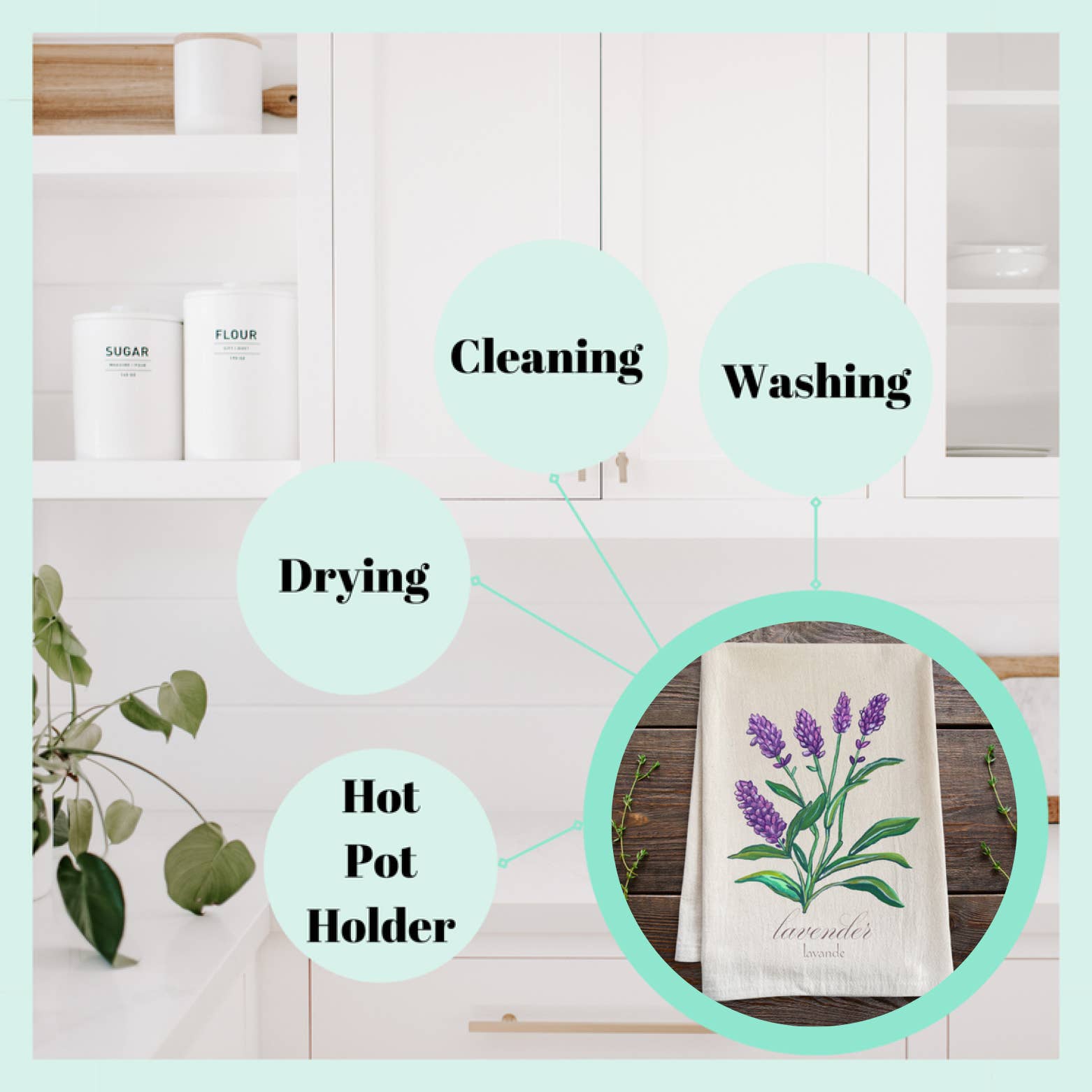 Moonlight Makers - Venta al por mayor Paños de cocina - Receta de Gin Tonic - Paños de Cocina Acuarela3