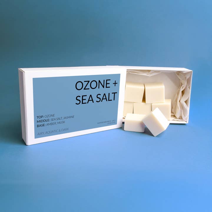 Ozone + Sea Salt Coconut Soy Wax Melts for wholesale by Scentifica