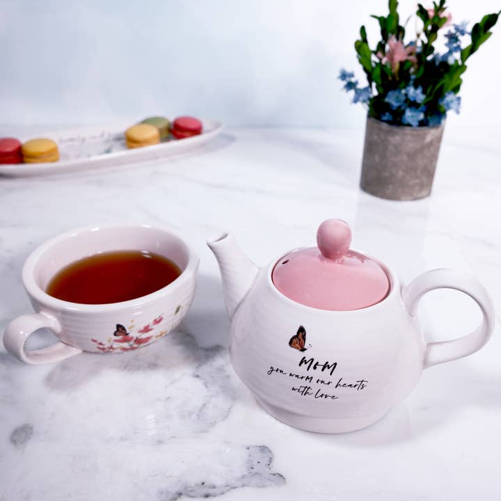 Pavilion - Wholesale Tea Set - Mom - Tea for One
(14.5 oz Teapot & 10 oz Cup)