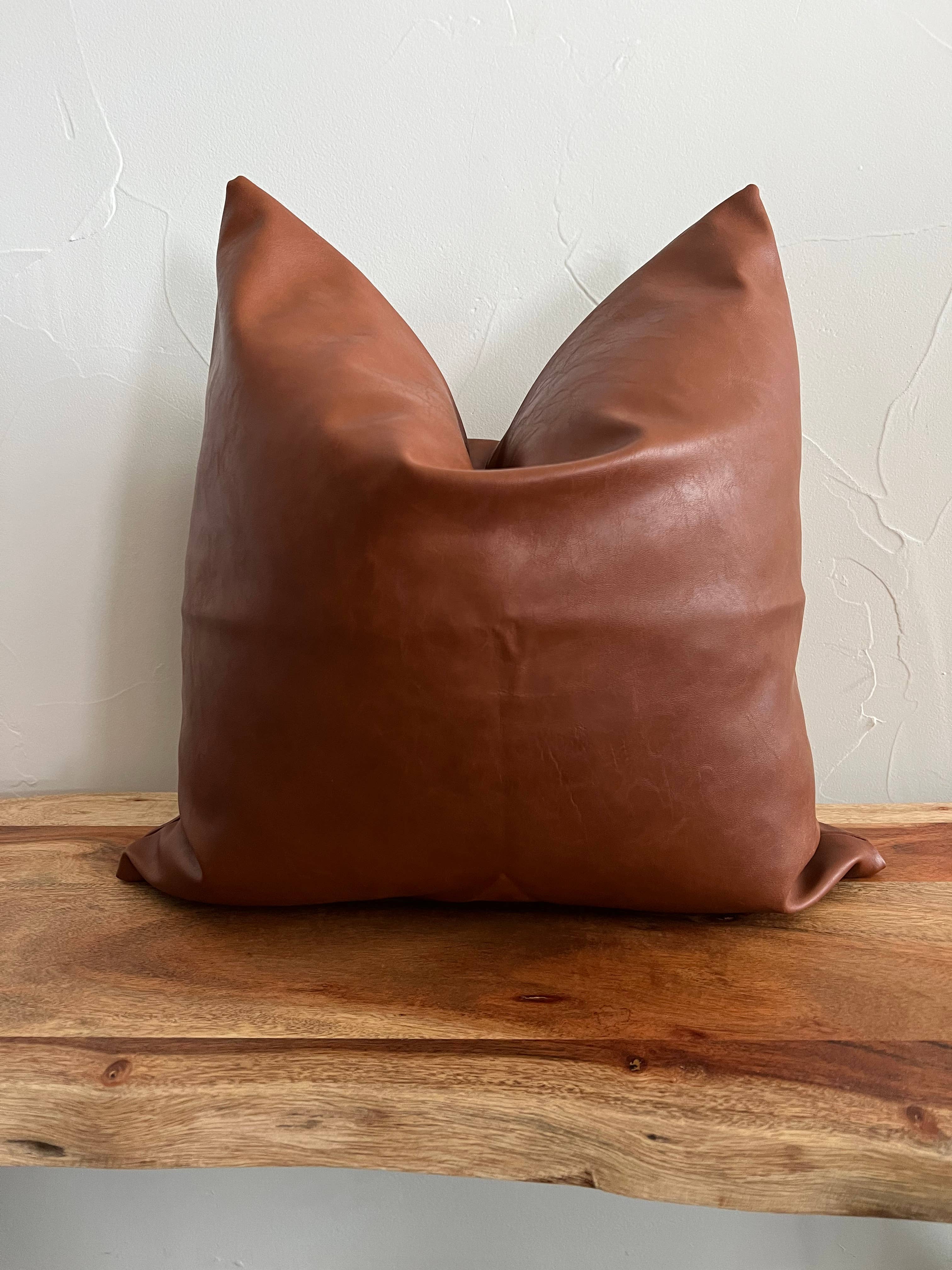 Delmar Decor - Wholesale Throw Pillow Cover - Faux leather throw pillow cover0