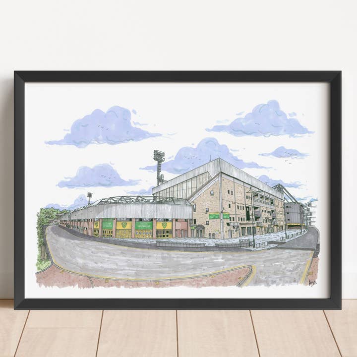 Norwich City Football Club Stadium Prints for wholesale by Art By Arjo