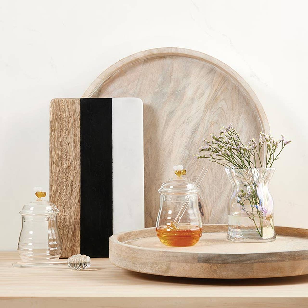 Santa Barbara Design Studio by Creative Brands - Wholesale Honey Pot - Glass Honey Jar + Dipper3