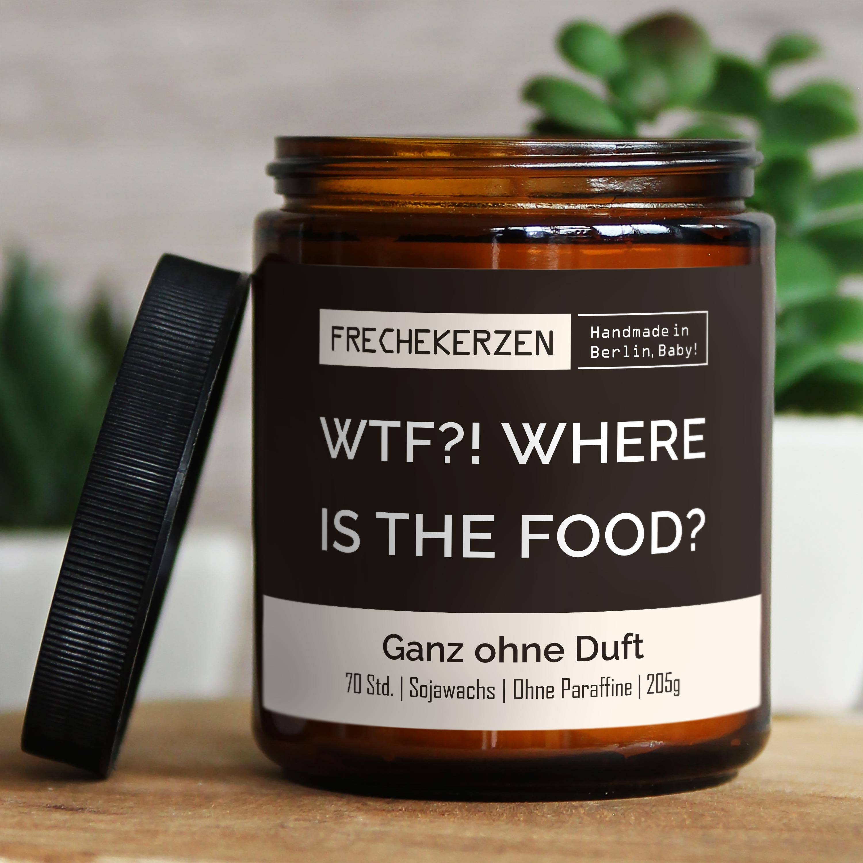 mysoy‎® Duftkerzen-Manufaktur - Wholesale Jar/Filled Candle - Candle with saying | wtf?! where is the food? | Gift soy2