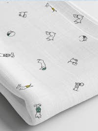 Muselina 100% algodón - Estampado funny teckel for wholesale by Baby Bites