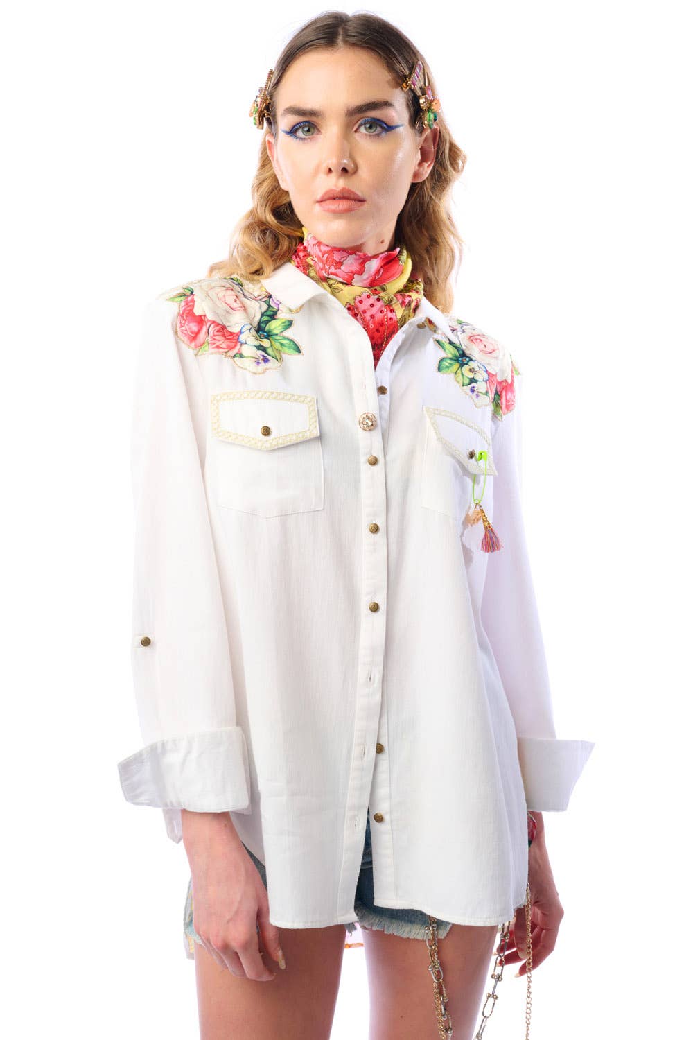 White Marcella Shirt for wholesale on Faire7