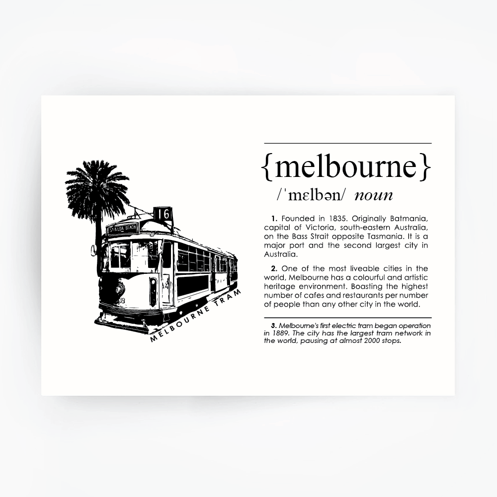 The Artisan Gift Co. - Wholesale Art Print - Melbourne Landmark Art Print - Melbourne Tram - Hand Foiled5