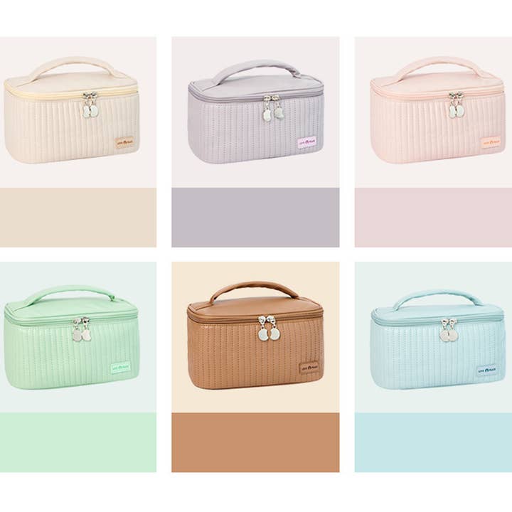 ACCITY - Wholesale Makeup/Cosmetic Bag - SOLID COLOR SQUARE MAKEUP BAG_CWAB0552