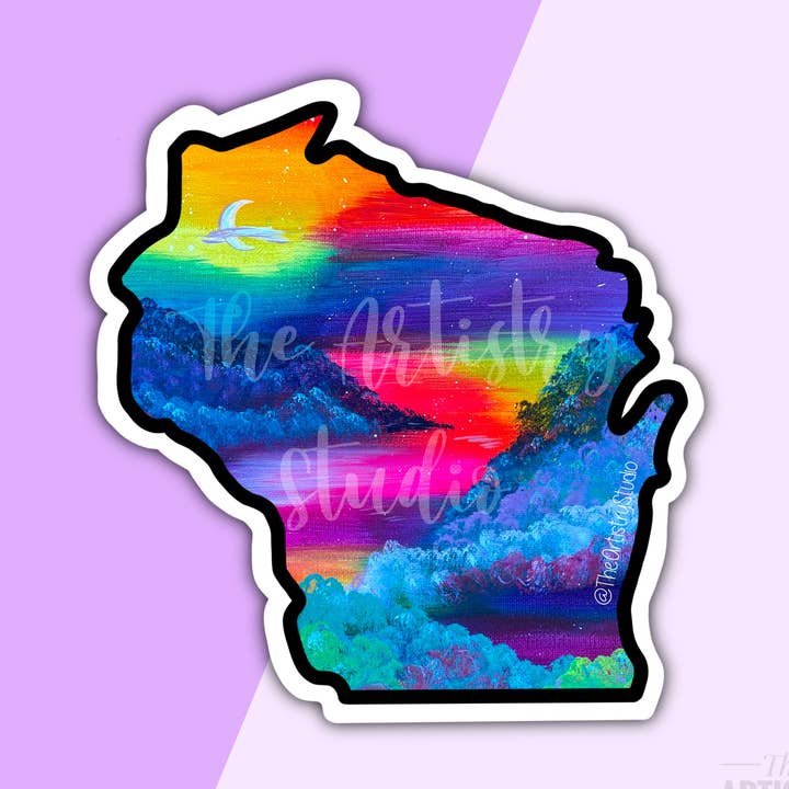 Wisconsin Valley klistermærke | 2,9x2,8 for engroshandel hos The Artistry Studio