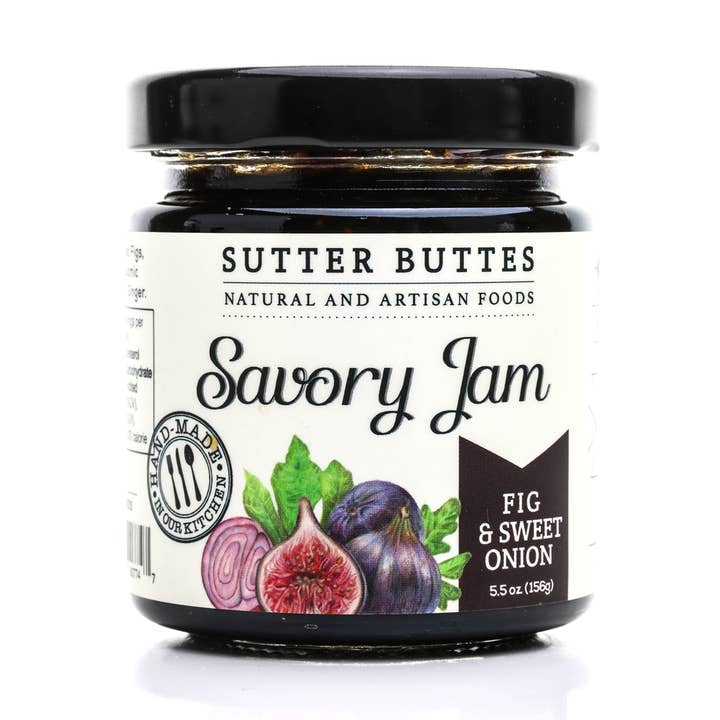 Fig & Sweet Onion Jam–Sweet and Savory Gourmet Spread–5.5oz for wholesale by Sutter Buttes