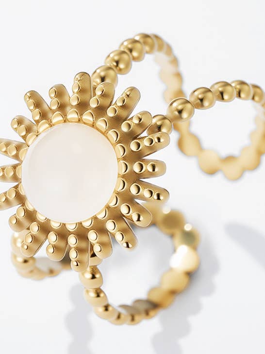 Sun Ring in stainless steel 424CA59 for wholesale by BYREN | ÉLINE L'ATELIER